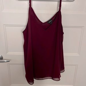 Burgundy chiffon cami